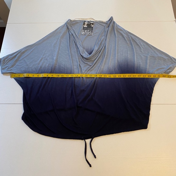 Young Fabulous & Broke Oversized Ombré Gradient Draped Blouse Top Size XS - Picture 8 of 10